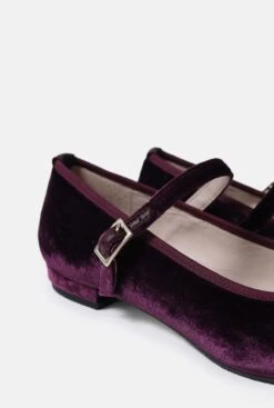 Glorieta Velvet Wine -Es Fascinante glorieta velvet wine flat shoes mint and rose 236734