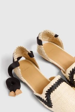 Castañer GOYA/201 NATURAL/NEGRO -Es Fascinante goya201 naturalnegro flat shoes castaner 648634