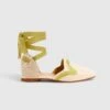 Castañer GOYA/201 NATURAL/PISTACHO -Es Fascinante goya201 naturalpistacho flat shoes castaner 670316