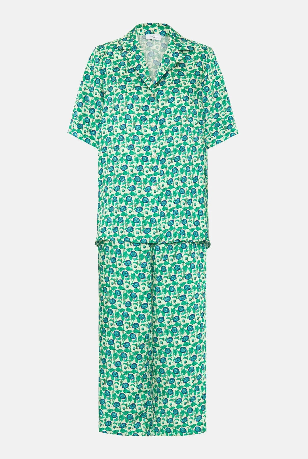 Green Floral Print Pajamas 6 Green Floral Print Pajamas - Imagen 4
