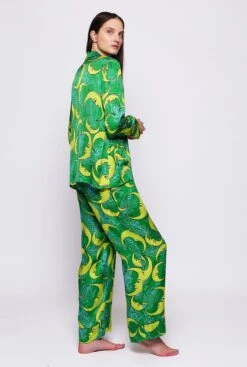 Green Moon Print Pajamas -Es Fascinante green moon print pajamas sleepwear mirto 767084