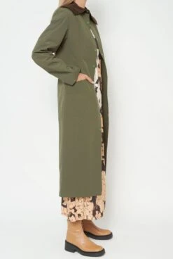 Green New Classic Gabardine -Es Fascinante green new classic gabardine coats habey club 937840