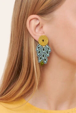 Pendientes Green Río -Es Fascinante green rio earrings earring musula jewels 485478