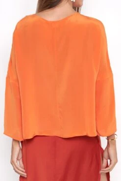Lea Orange Silk Blouse 9 Lea Orange Silk Blouse -Es Fascinante lea orange silk blouse shirts blouses atelier aletheia 950737