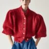 Leandra Cardigan Red 1 Leandra Cardigan Red -Es Fascinante leandra cardigan red jackets the label edition 935653