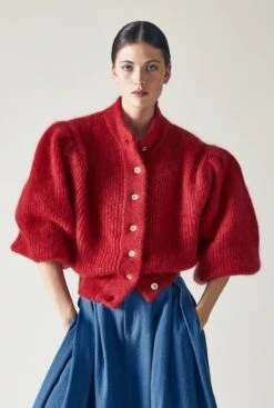 Leandra Cardigan Red