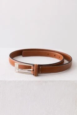 Leather Belt: Camel