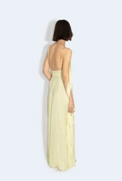 Light Yellow Long Dress -Es Fascinante light yellow long dress dresses habey club 449235
