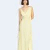 Light Yellow Long Dress -Es Fascinante light yellow long dress dresses habey club 979139