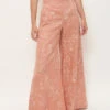 Linen Embroidered Trousers. Pre-Order -Es Fascinante linen embroidered trousers pre order nightgown namur collection 410285