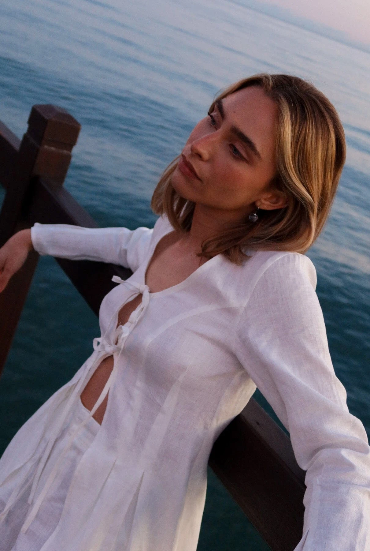 LONG LINEN VEST 6 LONG LINEN VEST - Imagen 4