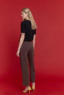 Margarita Pants - Brown -Es Fascinante margarita pants brown trousers laia alen 103499
