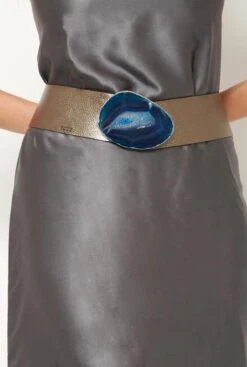 Maxi Belt - Bronce Ágata Azul -Es Fascinante maxi belt cobre agata azul belts ecue 416529