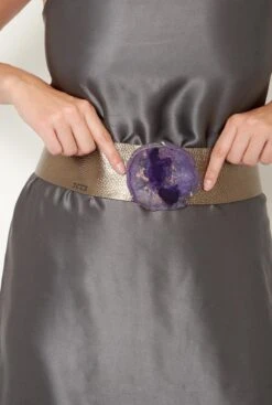 Maxi Belt - Bronce Ágata Morada -Es Fascinante maxi belt cobre agata morada belts ecue 156466
