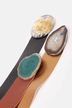 Maxi Belt - Negro Ágata Asta Redonda -Es Fascinante maxi belt negro agata asta redonda belts ecue 119154