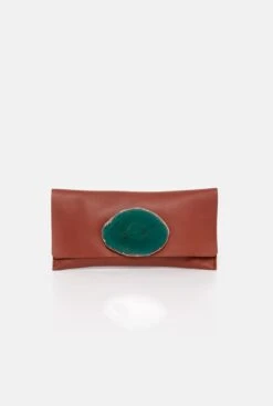 Maxi Clutch - Camel Ágata Verde
