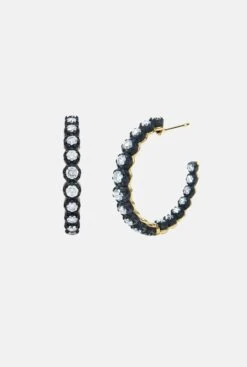 Midnight Hoop Earrings M