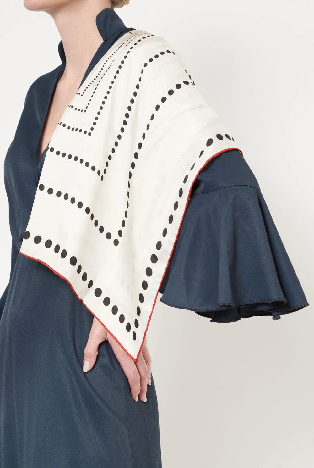 Mini Dot Scarf White 4 Mini Dot Scarf White - Imagen 2