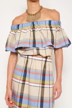 Miranda Top Cuadros Hilo