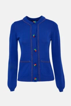 Montse Cardigan - Royal Blue -Es Fascinante montse cardigan royal blue sweaters laia alen 464561