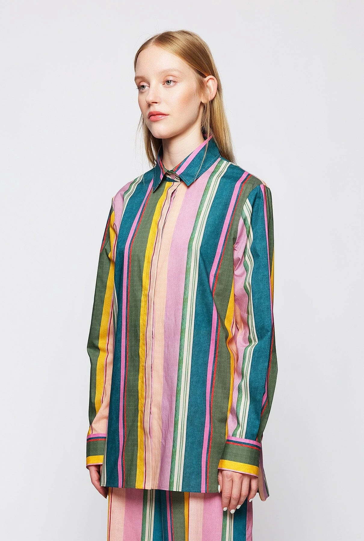 Multicolor Striped Cotton Shirt 4 Multicolor Striped Cotton Shirt - Imagen 2