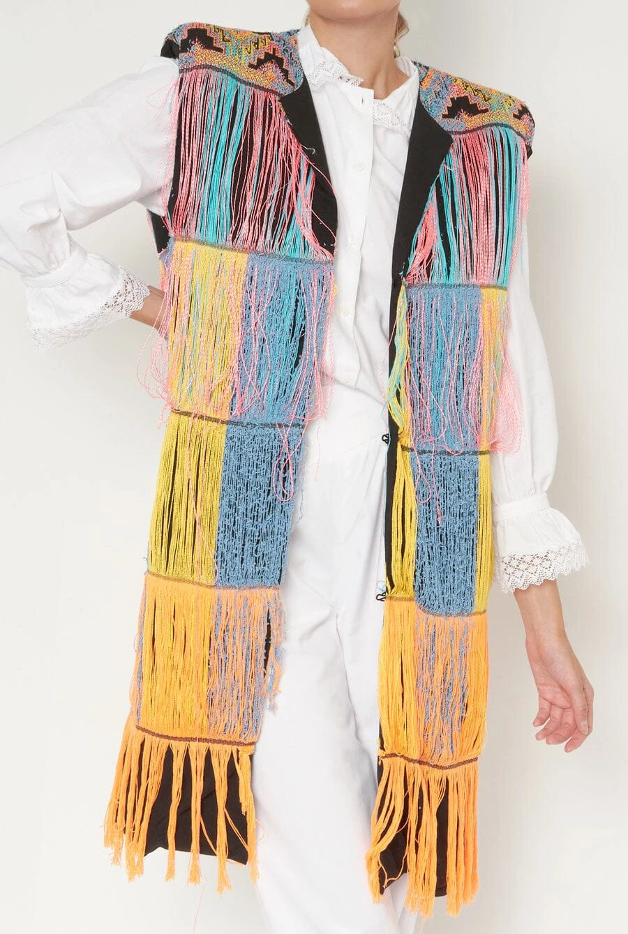 Multicolored Fringed Vest 5 Multicolored Fringed Vest - Imagen 3
