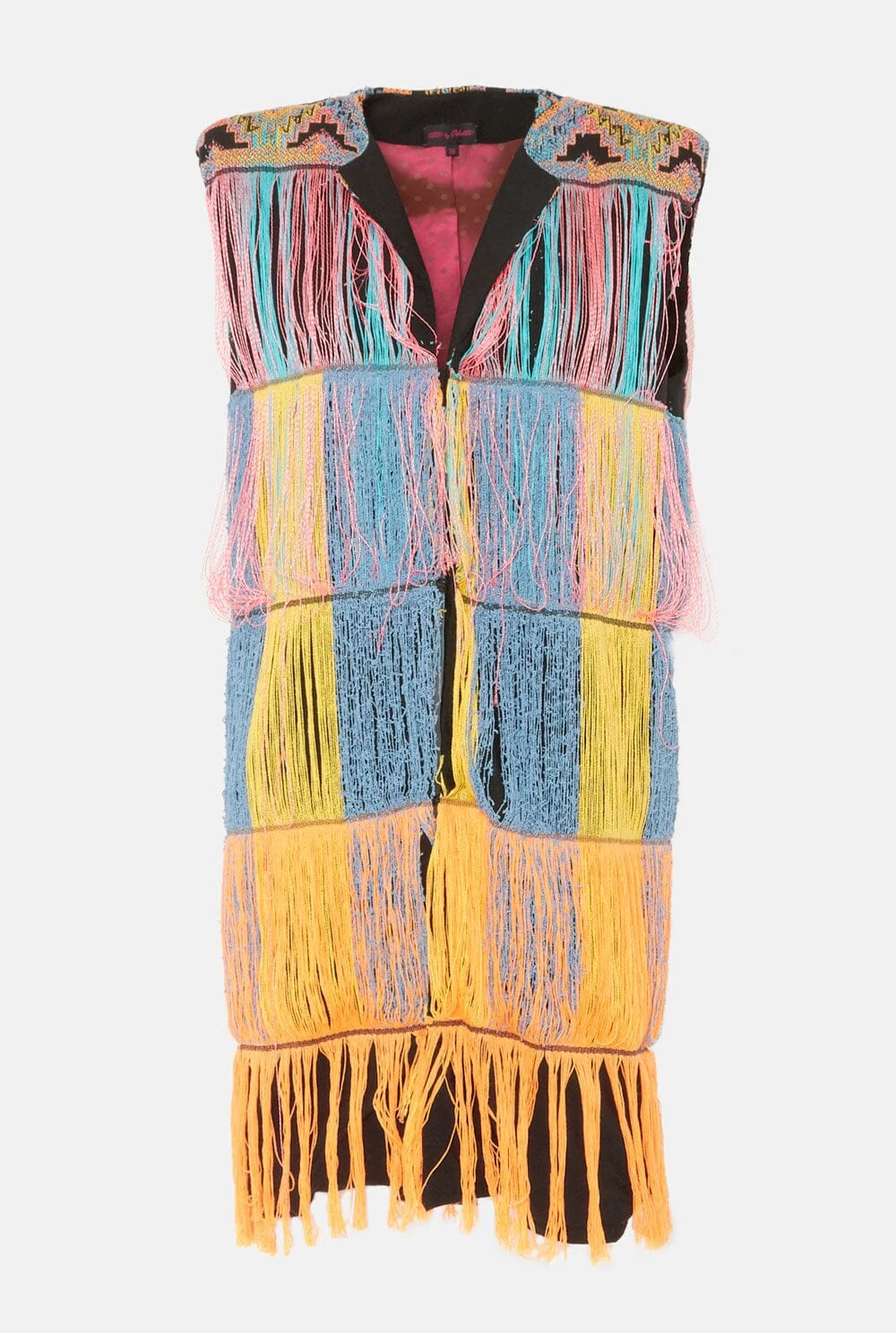 Multicolored Fringed Vest 3 Multicolored Fringed Vest