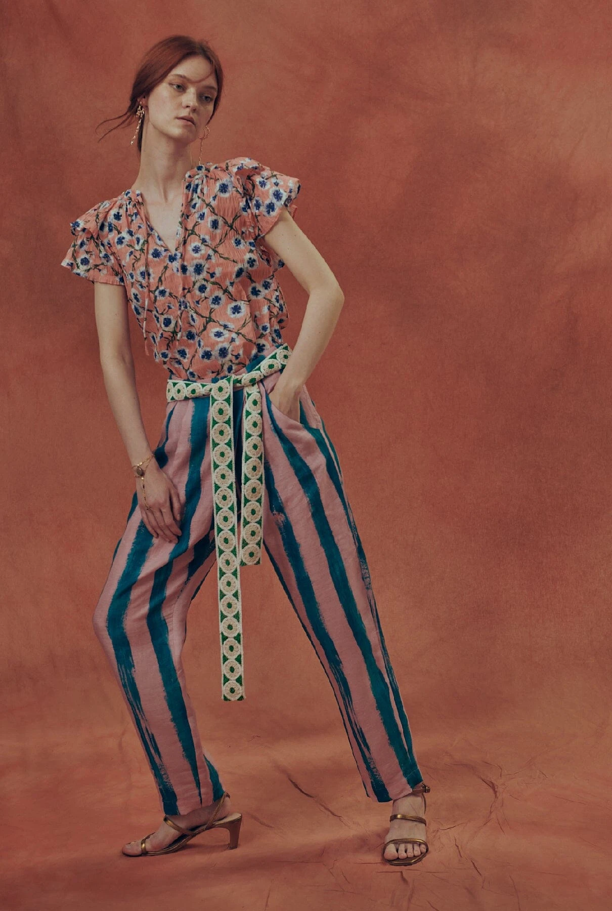 Pantalon En Lino Estampado "Marrakech” 4 Pantalon En Lino Estampado "Marrakech” - Imagen 2