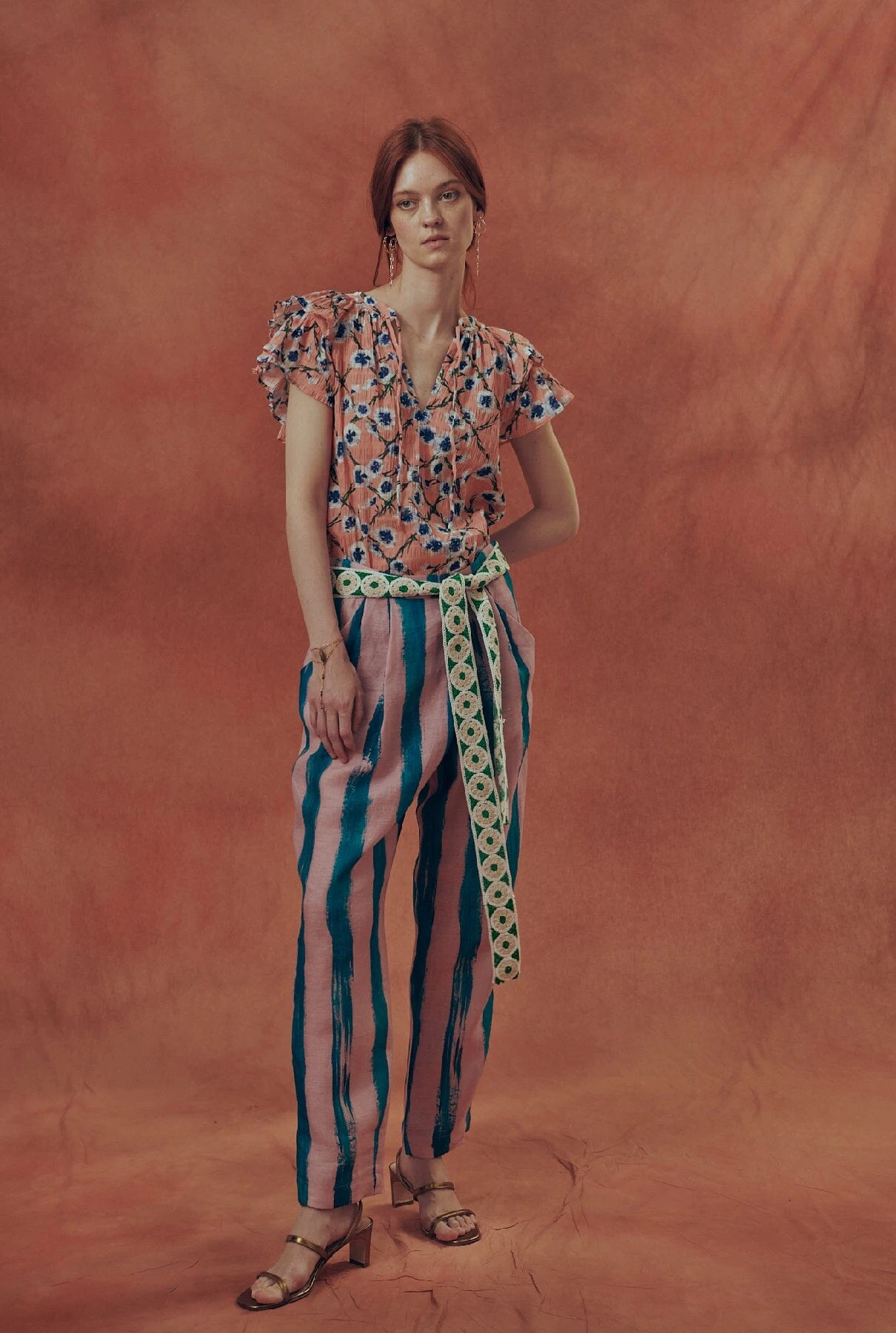 Pantalon En Lino Estampado "Marrakech” 3 Pantalon En Lino Estampado "Marrakech”