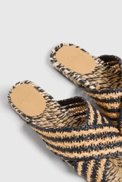 Castañer PAT/193 NEGRO/TOSTADO -Es Fascinante pat193 negrotostado flat sandals castaner 897982