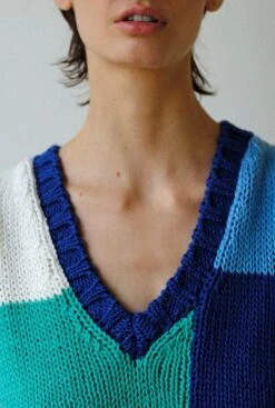 Patchwork Vest Oceane -Es Fascinante patchwork vest oceane vests carlota cahis 865194