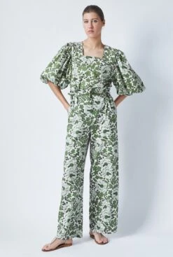 Peggy Top Green Bloom