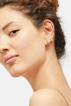 PENDIENTE LOBE SPIN - Single Unit -Es Fascinante pendiente lobe spin single unit earrings gold roses 310864