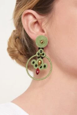 Pendientes Macarons Pistache -Es Fascinante pendientes macaron pistache earring musula jewels 563991