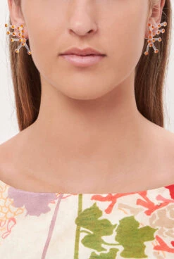 Pendientes Sofia Strass Naranja -Es Fascinante pendientes sofia strass naranja earrings joaquin blanco 895728