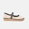 PEONIA ECRU-BLACK -Es Fascinante peonia ecru black espadrilles naguisa 911958