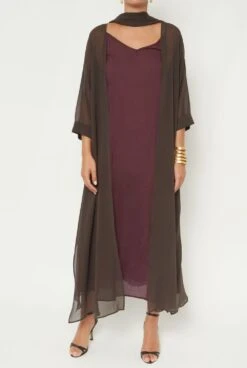 Persefone Overdress Brown -Es Fascinante persefone overdress brown capes shawls atelier aletheia 569597