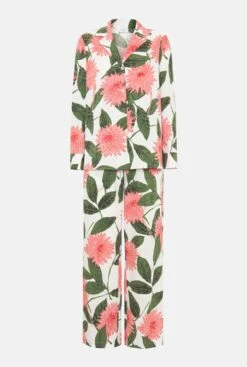 Pink Cotton Floral Pajamas 7 Pink Cotton Floral Pajamas -Es Fascinante pink cotton floral pajamas sleepwear mirto 569979