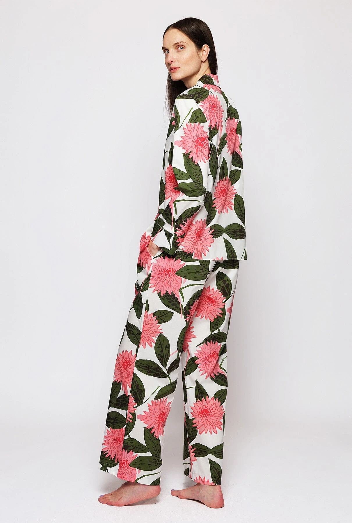 Pink Cotton Floral Pajamas 4 Pink Cotton Floral Pajamas - Imagen 2