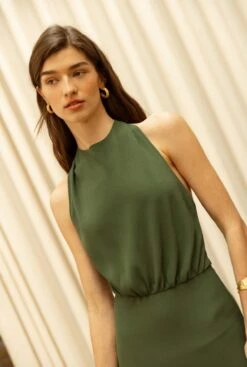 Vestido Jagger Verde -Es Fascinante preorder vestido jagger verde envio 8 de arbil dresses galcon studio 458478