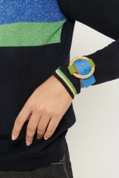 Pulsera SATURN Azul Freshy Combinada Con Verde -Es Fascinante pulsera saturn azul freshy combinada con verde bracelets baltei studio 766588