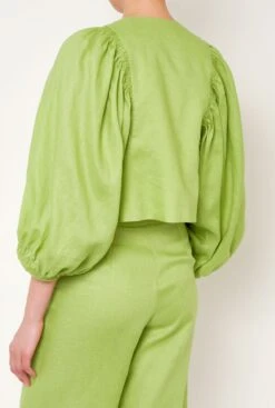 Rambla Linen Jacket - Green -Es Fascinante rambla linen jacket green jackets diddo madrid 174218