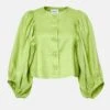 Rambla Linen Jacket - Green -Es Fascinante rambla linen jacket green jackets diddo madrid 693510
