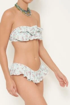 Retro Flower Blue Bikini Bottom -Es Fascinante retro flower blue bikini bottom swimwear como un pez en el agua 309245