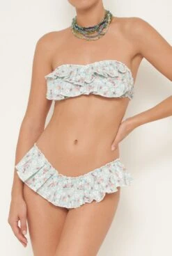 Retro Flower Blue Bikini Bottom -Es Fascinante retro flower blue bikini bottom swimwear como un pez en el agua 639216