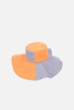 Reversible Block-Vichy Pamela Blue Orange 9 Reversible Block-Vichy Pamela Blue Orange -Es Fascinante reversible block vichy pamela blue orange hats gakomi 144030
