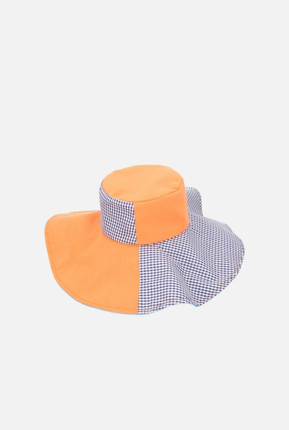 Reversible Block-Vichy Pamela Blue Orange 6 Reversible Block-Vichy Pamela Blue Orange - Imagen 4