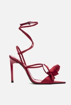 Sandalia Rose Raso Rojo