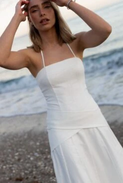 SUNSET LINEN DRESS -Es Fascinante sunset linen dress dresses the villa concept 756604