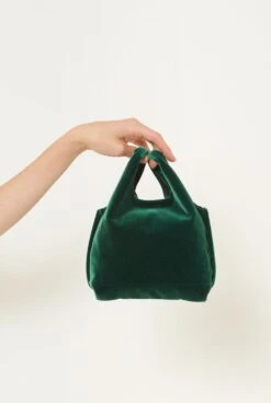 The Baby Julia Bag NEW VELVET - Color BOSQUE -Es Fascinante the baby julia bag new velvet color bosque hand bags the bag lab 299605